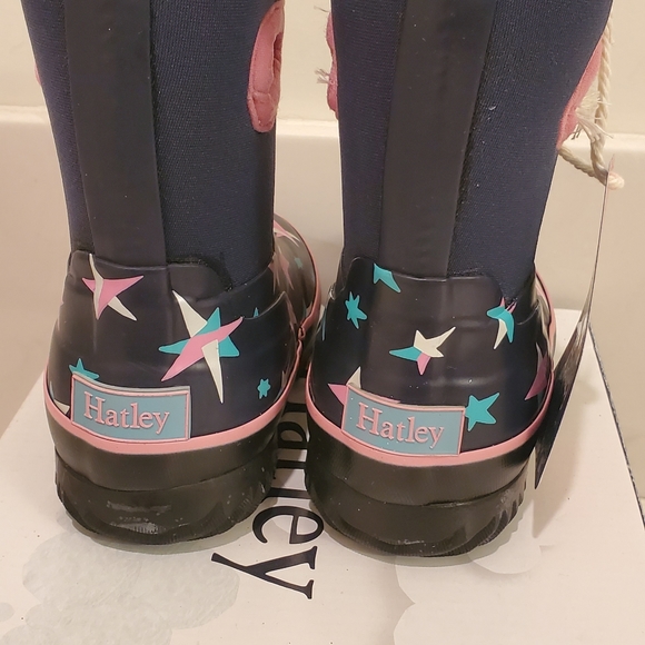 Hatley Twinkle Stars All Weather Boot Size 6 Toddler Kid Blue New - Picture 3 of 5